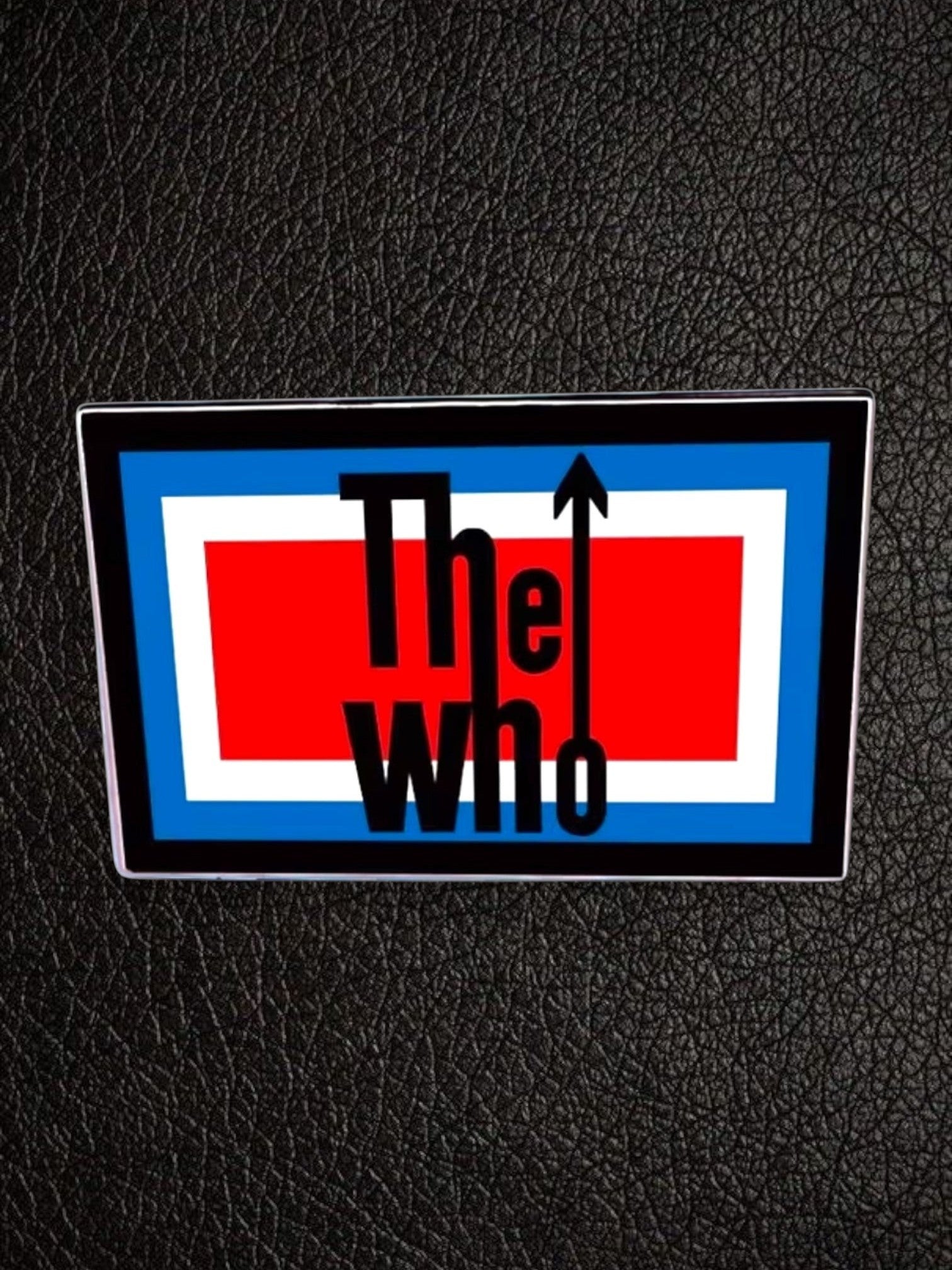 WILDSIDE The Who band logo pin with red, white, and blue target design. Metal pin.