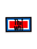 WILDSIDE The Who band logo pin with red, white, and blue stripes.